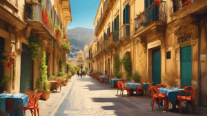 **Prompt:**nnCapture the captivating charm and allure of Palermo, the vibrant capital of Sicily. Show the city's bustling streets, architectural wonders, and breathtaking views of the Mediterranean Se