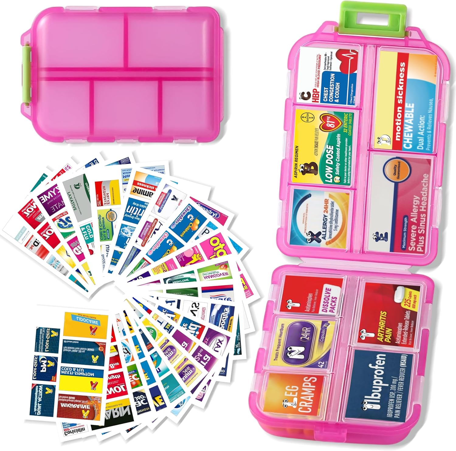 Stay Organized: The Ultimate Daily Travel Pill Case with 161 Labels!