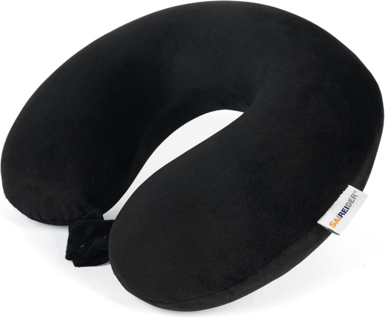Experience Comfort Anytime with the SAIREIDER 100% Pure Memory Foam Travel Pillow!